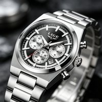 LIGE Original Fashion Men Clock Waterproof Luminous Chronograph Date Watch For Man Stainless Steel Quartz Men's Watches Male image 4