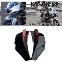 For YAMAHA YZF-R15 V4 2022 2023 2024 Motorcycle Front Winglets 1 Pair Fixed Aerodynamic Fairing Wing Spoiler Black
