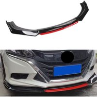 Universal 3-Piece Adjustable Front Bumper Lip Spoiler Splitter Diffuser Body Kit Side Corner Guard for Most Cars
