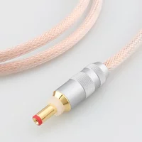 HIFI OCC Copper GX16-2P to 5.5mm 2.1mm/2.5mm DC Cable for TeraDak High Fidelity Audio Cable
