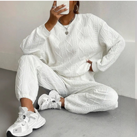 Casual Two Piece Sets Womens Sweatshirt Outifits Tracksuit Autumn Winter New Long Sleeved Round Neck Hoodie And Y2k Pants Suit