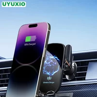 UYUXIO Wireless Car Charger Air Vent Fast Charging Phone Holder in Car for iPhone 16 Pro Max 15 14 12 13 Samsung Android Phones