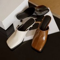 Korean Version Baotou Half Slippers Women Wear 2026 Spring and Autumn Fashion Single Shoes