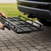 Ramp-Design Cargo Carrier 500 Lb Capacity Vehicle Hitch Cargo Carrier Vehicle Storage Reflectors