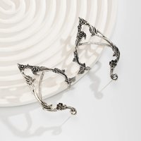 Popular Gold Color Elf Flower Leaf Ear Clip Women Cute Jewelry Accessories Fairy Clip Earrings Wedding Girls Jewelry Gifts