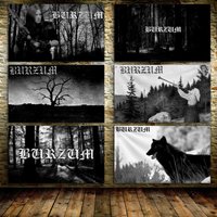 B-Burzum Music Rock Flags 3x5 Ft Custom Banner For Garage Door Room Decor Wall Out Decoration With Metal Buckle