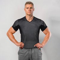 Men'S Sweat Pad T-Shirt Breathable Underarm Sweat Proof Short Sleeve Athletic Vest Running Shirt For Sports Fitness