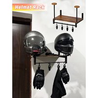 AliExpress NONE Motorcycle Helmet Holder Wall Mount Multi-Function Motorcycle Helmet Rack Bike Helmets Storage Organizer Kitchen Cabinet Shelf