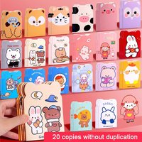 20pcs Cartoon Mini Notebook Cute Styling Portable Small Note Diary Kid's Pocket Book Booklet Prize