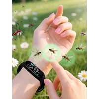 Mosquito Repellent Wristband Ultrasonic Non-chemical Anti-mosquito Bracelet Digital Display Silicone Wristband for Home/outdoor
