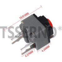 10PCS Mute Button 6*6*7.3 Silent Switch Wireless Mouse Wired Mouse Button Micro Switch 6X6X7.3MM