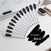 50 Pack Fine Point Dry Erase Markers - Low Odor Whiteboard Pens with Rubber Caps, Smooth Writing for Office & Classroom