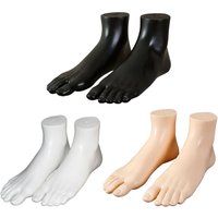 PVC Mannequin Füße weibliche Fuß socken Display Requisiten Knöchel Armband Fuß für kurze Strumpf Sandale Zehen ringe speichern Arbeits platte