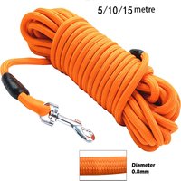 5M/10M/15M Long Rope Training Dog Leash- Heavy Duty Nylon Recall Agility Training Dogs Lead Leash For Medium Large Dog Leash