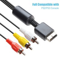 1.8m AV Audio Cable Game Composite 3 RCA Copper for Sony PS2/PS3/PS1 Console Wire AV Cable for PlayStation 2 3 Game Accessories