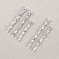 12PCS Simulated Dual-hole/Triple-hole Railing Post 1.3mm Hole Dia Zinc Alloy Guard Pillar Miniature Baluster for Scale Ship/Boat
