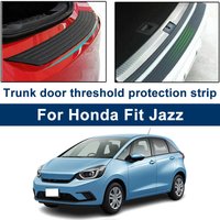 For Honda Fit Jazz Anti-Scratch Rear Bumper Guard Trunk Door Sill Plate Protector Rubber Mouldings Trim Cover Strip Car Parts