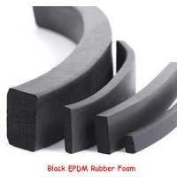 Black EPDM Rubber Foam Sponge Bar Seal Strip Flat Sealing Strip Square Sponge Gasket for Cabinet Door Seal
