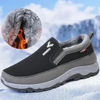 Winter Men's Warm Cotton Shoes Breathable Soft Bottom Non -Slip Anti-chill High Top Boots Fad Comfort Mens Snow Boots Zapatillas