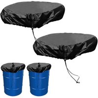Adjustable Oxford Cloth Rain Barrel Cover with Stretchable Drawstring Waterproof Fit for Most Water And Trash Can Barrels