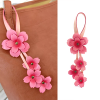 Flower Shaped Bag Charm Colorful Cow Leather Flower Bags Pendant High-end Keychain Hand Rope Gift Home Decoration Bag Accessorie