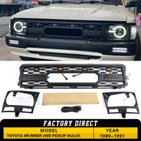 Front Grille Fit For Toyota 4Runner 2WD PICKUP HILUX 1989 1990 1991 Grill With Lamp Frame