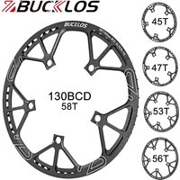 BUCKLOS 130BCD Crown Folding Bike Chainring 45T 47T 53T 56T 58T Folding Bicycle Chainwheel 130 BCD BMX Chainring Bicycle Part