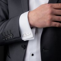 Personalized Name Cufflinks, Stainless Steel Men's Suit Shirt Cufflinks, Groom And Groomsman Wedding Gifts, Father's Day Gifts