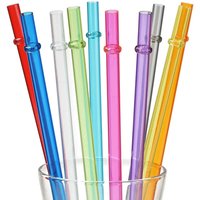 12 PCS New Pure Color Belt Belt Glitter Gold Powder Plastic Tube Thickened and Hard Party Creative Ceusable Colorful Straw