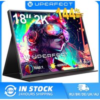 UPERFECT UGame B118 2K 144Hz Portable Gaming Monitor 100% DCI-P3 FreeSync HDR Computer Display HDMI USB C IPS Screen for Laptop