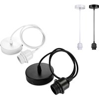Extension Hanging Lantern Cord Cable E27 Socket With Ceiling Plate For Pendant Lighting Lamp Shade