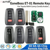 86AUTOK- 4D 8A Chip Remote Control Key For Toyota Corolla RAV4 Avalon Camry Land Cruiser Highlander Eoneboss ET-01 Smart Car Key