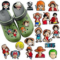 1-19pcs Hot Toys Japanese Anime Series PVC Shoe Charms Accessories DIY Creativity Sandal Wristbands Party Decorations