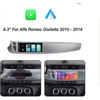 Bezprzewodowe radio samochodowe Carplay, odtwarzacz multimedialny wideo, WiFi, nawigacja GPS, DSP, 9,3'' Android 16 do Alfa Romeo Giulietta 2010 - 2014