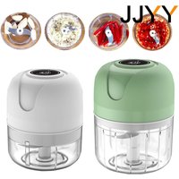 JJYY Electric Kitchen Food Chopper Mini Garlic Masher Crusher USB Portable Meat Grinder Vegetable Chopper for Kitchen Gadgets