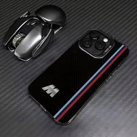 Striped letter M pattern phone case for iPhone 17 16 15 14 13 12 11 Pro Max/Pro/Plus Drop and shock resistant back cover