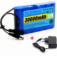 Portable Super 12V 30000mah Batteries Rechargeable Lithium Ion Battery Pack Capacity DC 12.6v 30Ah CCTV Cam Monitor + Charger
