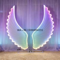 Glowing Angel Wings Light Props Color Fantasy LED Wings Wedding Stage Background Decoration for Event Party Decor