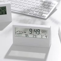 LED Thermometer Thermo-Hygrometer Multifunction Electronic Clock Temperature Humidity Meter Weather Station for Home With Alarm
