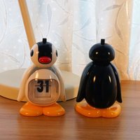 Anime Pingu Penguin Retro Toy Perpetual Calendar Press Type Desktop Decor Figurine Ideal Girl Birthday Gift Collectible Ornament