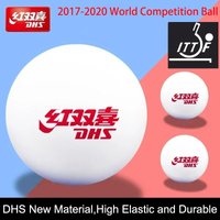 DHS D40+ Table Tennis Ball Seamed ABS New Materials Ping Pong Balls ITTF Approved for Professional Training Competition