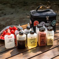 Camping Seasoning Storage Bag Set 14 Pcs Outdoor 200ml Seasoning Bottle Kit Spice Organizer Containers Camping Picnic Supplies