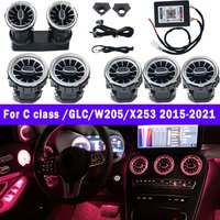 W205/X253 GLC C-Class LED Air Vents Ambient Light Car Control APP Control 64 Colors RGB For Mercedes Benz 2015-2021 Outlet lamp