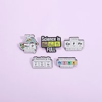 Creative Periodic Table Enamel Pins Coffee Koala Science Chemistry Metal Brooch Badge Lapel Jewelry Gift For Student Wholesale
