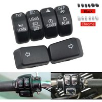 Motorcycle Switch Cap Kit Hand Control Switch Housing Button Cover For Harley Sportster XL 883 1200 14+ Dyna 12-17 Softail 11-15