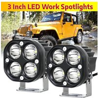 AliExpress NONE 3 Inch LED Work Spotlights 12V 24V Headlights For Motorcycles Flood LED Bar Fog Light DRL For Car Truck 4x4 Off Road ATV E-bike