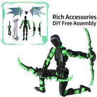 T13 Action Figure Set Titan 13 Action Figure with Multiple Accessories Black Dummy 13 Desktop Decorative Toy