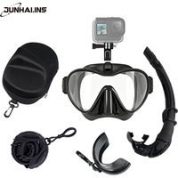 NEW Snorkeling Set Dry Top Anti Fog HD Aqua Diving Goggles Adult Diving Underwater Goggles Snorkel Mask with Camera Mount