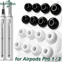 HAPPORIA Liquid Silicone Earbud Tips for AirPods Pro 1st 2nd Generation Soft Anti Slip Ear Pads Replacement Ear Caps Accessory