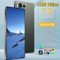 Smartfon 5G C26 Ultra Telefony Komórkowe Smartfon Android Telefon Komórkowy 7.3" 22GB+2TB Odblokowywanie Twarzą Dual SIM 7800mAh Odnowiony